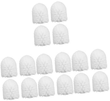 Healvian 16piezas Cabezal De Reemplazo para Escobillas De Inodoro Accesorios Prácticos Cabezas De Cepillo De para Limpieza Efectiva