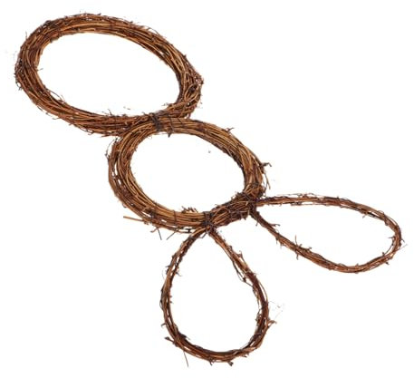 ERINGOGO Rattan Kaninchen Kranz Für Garten Dekoration DIY Frühlingskranz Mit Hasenform Ostern Party Kranz Aus Rebenzweigen Für Innenhof Und Feiertage