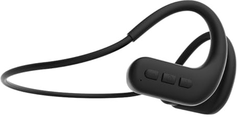 fesoklaf Cuffie a conduzione ossea, IPX8, impermeabili, per nuoto, con memoria da 8 GB, Bluetooth 5.4, cuffie sportive con microfono, wireless, per corsa, nuoto, ciclismo, allenamento (nero)