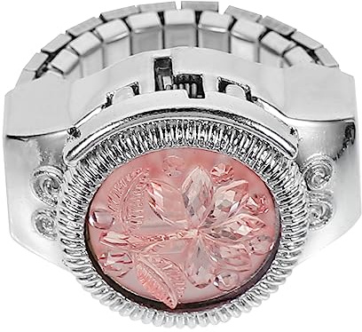 BESPORTBLE Orologio da Donna Rosa in Lega di Zinco, Decorativo e Creativo, Comodo da Indossare per Occasioni Quotidiane