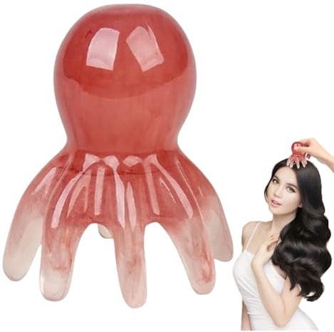 Appareil de massage du cuir chevelu - Appareil de massage manuel pour cuir chevelu pieuvre - Accessoire de santé pour la relaxation du cou, du dos, du corps, à la maison, à la douche, au voyage, au