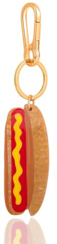 Porte-clés Pain Grillé - Décor Acrylique Réaliste avec Mousqueton, 8.5cm pour Sac
