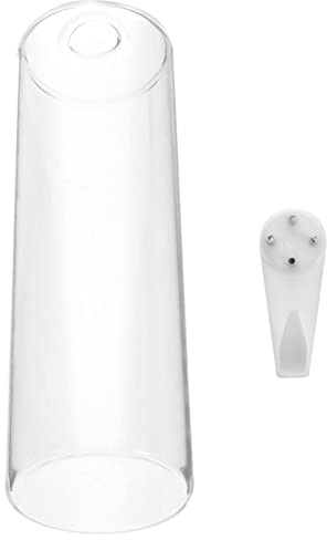 Yardenfun Vases Muraux en Verre Cylindriques pour Plantes Hydroponiques, Jardinière Suspendue Décorative, Verre Transparent, Ensemble Support Mural pour Salon Balcon Intérieur, Pot D’Eau Décoratif