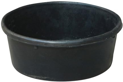 Futterschale aus Gummi: 4 l Futtereimer aus Gummi mit Wasserbehälter für Nutztiere - Futtertrog für Outdoor-Ranch Kleintiere, Katze, Hund, Huhn, Ziege