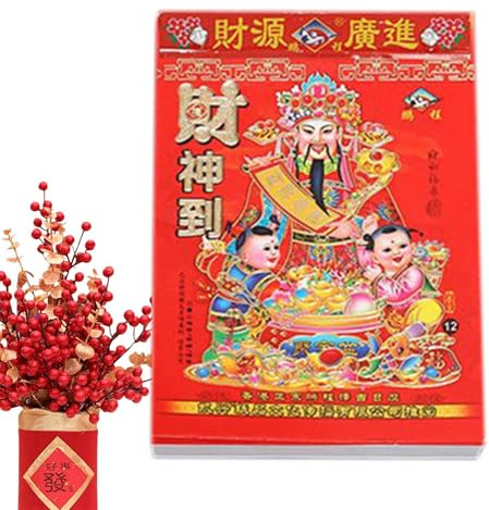 Chinesischer Kalender 2026,Täglicher Abreiß-Wandkalender Mit -Planer | Chinesischer Kalender Zum Jahr Des s - Zur Terminplanung Organisation Und Als Dekoration Für Das Frühlingsfest