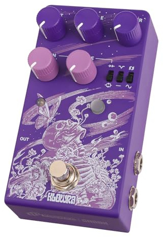 Klowra Gnash Dual-Channel Analog Distortion Guitar Effects Pedal, Series/Parallel High-Gain Drive with Wavefolder & Mid-Cut, True Bypass, Fully Analog Through-Hole Circuitry for Modern & Vintage Tones