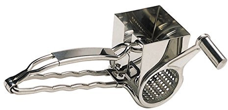 MasterClass Deluxe Stainless Steel Rotary Cheese Grater, Silver