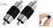 SODIAL(R) 2 x Adaptador Conector Acoplador RCA Macho a Macho RCA