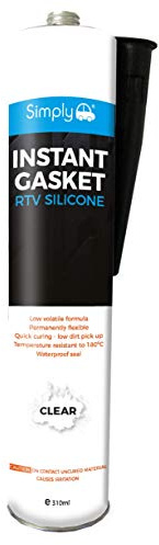 Simply SR-002 Clear RTV Silicone Instant Gasket – Temperature Resistant up to 200 degrees – Easy to Apply – Waterproof Seal – Flexible – Low Dirt Pick Up