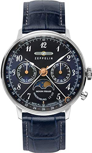 Zeppelin 7037-3 Quartz Watch Damen Uhr analog Quarzwerk mit Leder Armband 7037-3