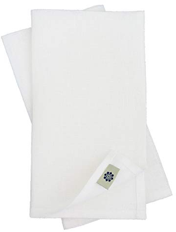 Linen & Cotton 4 x Stoffservietten Leinenservietten Amelia, Weiß - 50% Leinen, 50% Baumwolle, (47 x 47cm) Servietten Stoff Napkins für Hochzeit Gastronomie Restaurant Vereinsfeier Geburtstagsfeier