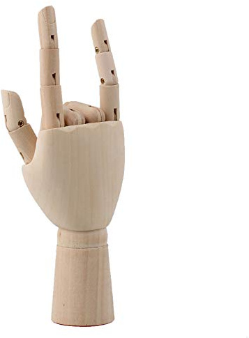 BQLZR Hand / Gelenkpuppe aus Holz, voll beweglich, für Künstler und Maler holzfarben