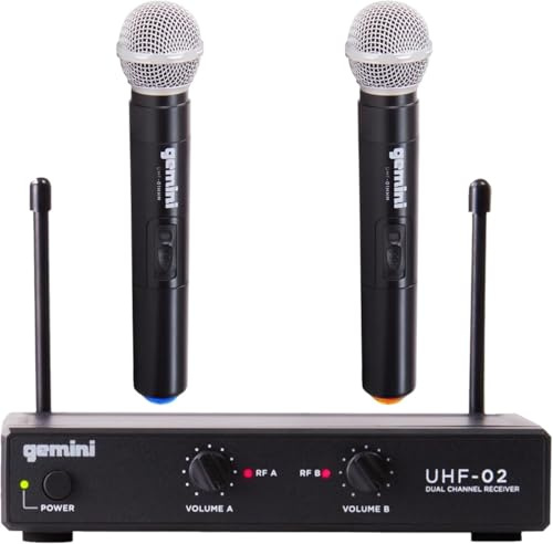 Gemini Dual-Channel UHF Handheld Microphone System (UHF-02M-S34)