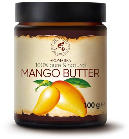 Mangobutter 100g - Mangifera Indica aus Indonesia - Mango Körperbutter - Emollient - Mangokernöl - Mango Butter - Basisöl - für Sehr Trockene Haut - Haarkur - Hautpflege - Nägelpflege - Handpflege