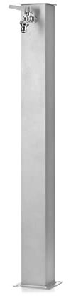 Belfer Fontana da Giardino 42Q con Struttura in Acciaio Alluminio Verniciata a Polveri Rubinetto a Sfera in Ottone Colore Alluminio