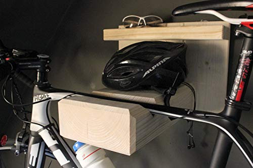 Homeclassics Fahrrad Wandhalterung aus Holz für Rennrad oder Mountainbike Fahrradhalter - Exklusive Fahrradhalterung für die Wand – auch für breite Lenker