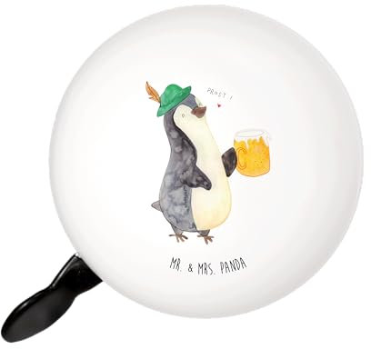 Mr. & Mrs. Panda Fahrradklingel Pinguin Bier - Geschenk, Pinguine, Klingel Für Fahrrad, Fahrrad-Klingel, Fahrradglocke, Beschwippst, Feierabend, Oktoberfest