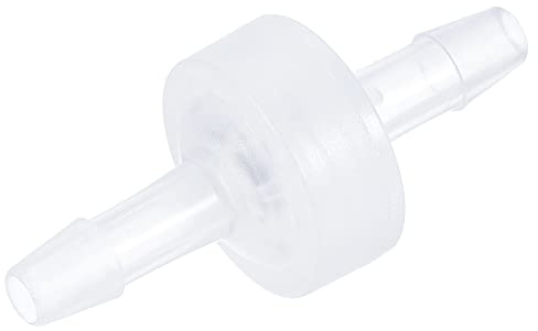 sourcing map 2 Stück Rückschlagventilen, 5,5mm Durchm. Einweg Inline Schlauchverbinder für Wassertankpumpe, PP Kunststoff durchscheinend