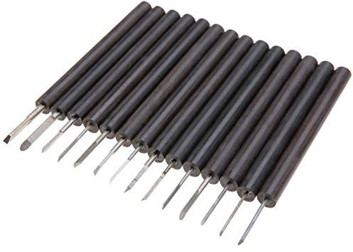 Coltello da intaglio, Coltello per la lavorazione del legno, Set di coltelli da intaglio, Coltello da intaglio a mano da 14 pezzi Set di strumenti per incidere di noce d'oliva per la lavorazione