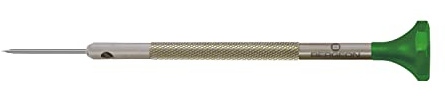 Bergeon Schraubendreher 30081-AT-200, aus Inox, mit Edelstahlklinge, 2,0 mm, mit 2 Ersatzklingen