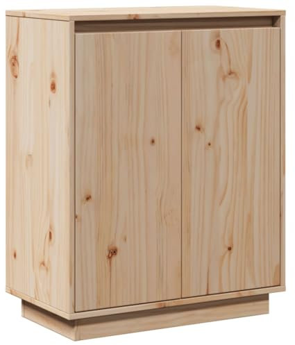 vidaXL Sideboard mit Türen Kommode Anrichte Schrank Beistellschrank Mehrzweckschrank Standschrank Holzschrank 60x34x75cm Massivholz Kiefer