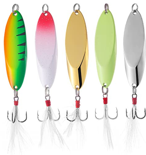 TUXIBIN Angelköder Blinker Forellenköder Set Forellen Blinker Angeln Spoon Set Forellenblinker Angeln Spoon Köder forellenspoons 20g/25g (20g)