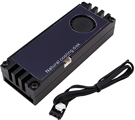 VOANZO OANZODisplay Digitale della Temperatura Dissipatore di Calore Nvme Ventola di Raffreddamento Turbo Ventola dissipatore di Calore SSD M.2 per unità a Stato Solido 2280 22110 NVME M2 - Nero