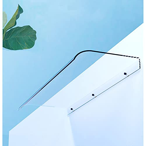 Xrdbfd Auvent De Porte D'entrée Toit Marquise, Abri Contre La Pluie pour Porte Arrière, Marquise en Polycarbonate Transparent 3,5mm D'épaisseur, Auvent De Fenêtre/véranda Étanche,50x130cm/19.7 * 51in