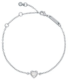 Ted Baker Hansa Crystal Heart Bracelet For Women (Silver/Crystal)