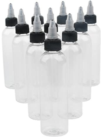 barenx 10 Pcs Squeeze Bottles With Twist for Painting, Condiments, Liquid Glue 120ml