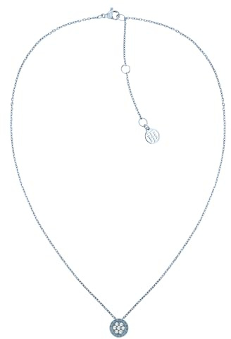 Tommy Hilfiger Jewelry Halskette mit Anhänger für Damen aus Edelstahl mit Blauer Beschichtung mit Kristallen - 2780737