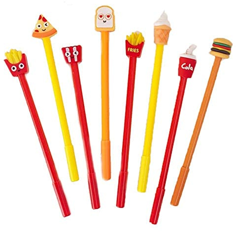 Ericetion Kawaii Cute Cartoon Gel Ink Pens Fast Food Burger Ice Cream Style Writing Pens for Birthday Present School Prize Student Gift Fun Kid Girl Pens