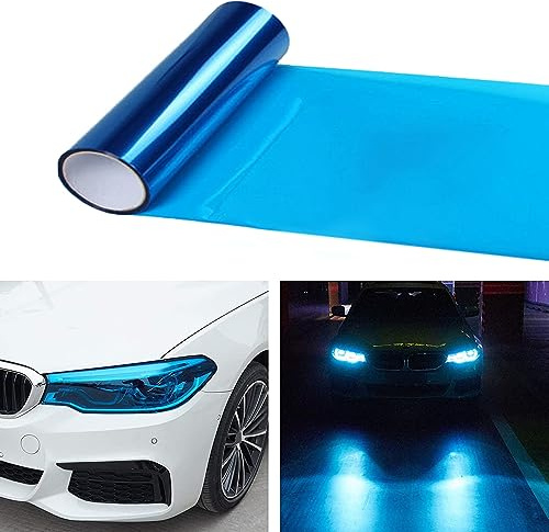 Auto Licht Tönungsfolie Auto Licht Film Aufkleber Scheinwerfer Nebelscheinwerfer getönte Farbfolien Aufkleber Auto Rauchfolie Aufkleber Abdeckung(Dunkelblau,30x100CM)