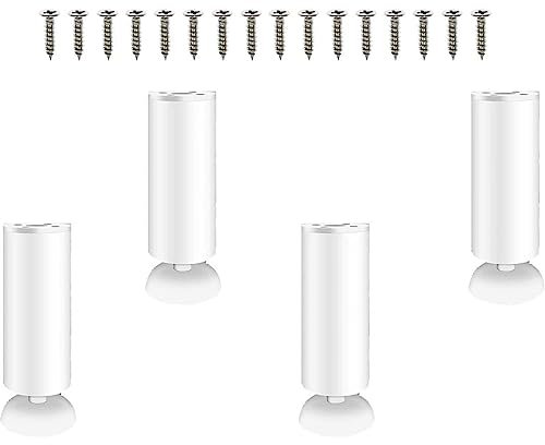 Frühstücksbar-Beine, verstellbar, 4er-Set, Küchenschrankbeine, Tischbein-Höhenversteller, runde Möbelbeine für Schrank, Arbeitsplatte, Couchtisch, weiß-12 cm (4,7 Zoll) (weiß 18 cm (7,1 Zoll))