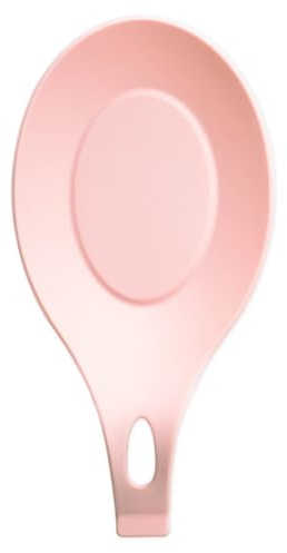 Soulnioi Repose-cuillère en silicone pour ustensiles de cuisine, support de cuillère de cuisine, repose-comptoir de cuisine pour cuillères, pinces, spatules – Rose