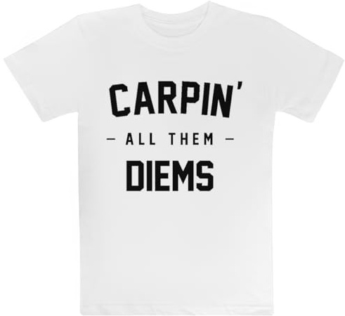 Carpin all Them Diems T-Shirt Regolare A Maniche Corte Bianca da Bambino