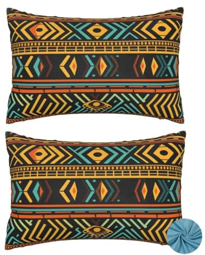 Kissenbezug 60x90 cm, Sofa Kissen Retro DekoKissen, Herbst Zierkissenbezüge, Kissenhülle Doppelseitig, Weicher Kuschelkissen, Couch Kissen Boho Cushion Cover, für Auto Zimmer Deko Wohnzimmer -DF497