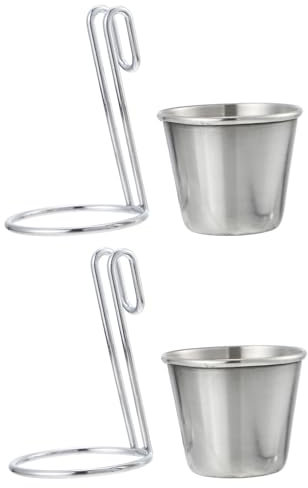 Mikinona 2pezzi Ciotole Inossidabile Per Salse e Condimenti Pratiche Per Facili e Resistenti Per Gravy Salsa e Alimenti