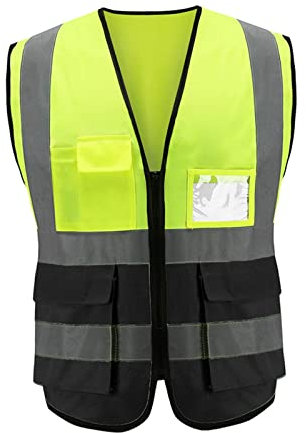 Siepificius Warnweste Warnweste Warnweste für Ingenieurbau Gelb Blau, Gelb, Schwarz, 8