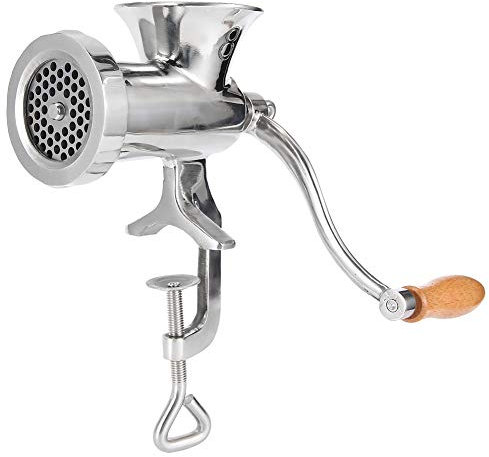 Tritacarne manuale, tritacarne manuale per impieghi gravosi, insaccatrice, insaccatrice a manovella, tritacarne manuale in acciaio inossidabile, macchina per macinazione della carne per la casa, per