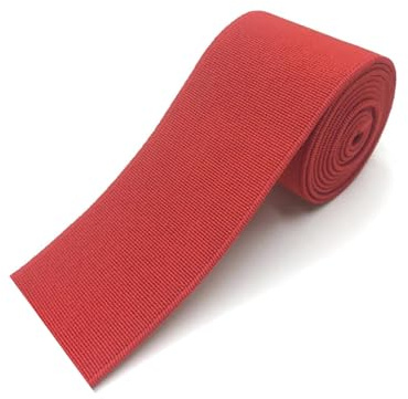 Rodsah 5 mètres de Bandes élastiques de 40 mm pour Pantalons, Taille, Bande en Caoutchouc, sous-vêtements, vêtements, Accessoires de Couture,Rouge,40mm