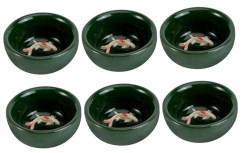 PAMINGONO 1juego Tazas De Cerámica Para Té Diseño De Hielo Roto Para Bodas y Festivos Verde Oscuro