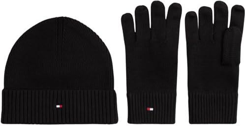 Tommy Hilfiger Herren Geschenk-Set Flag Schal und Mütze