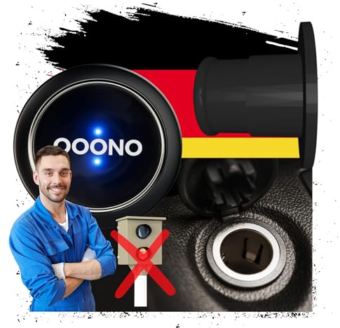 ULROAD Halterung passend für Ooono Co-Driver No. 1 für 12V / 24V Zigarettenanzünder Clip Halter Mount Zubehör Blitzwarner Befestigung Blitzerwarner