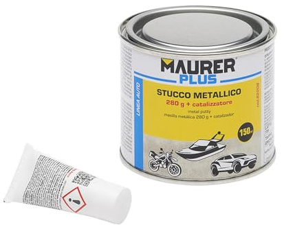 MAURER Masilla Reparadora Metales 325 Ml. Con Endurecedor. Masilla Metal, Masilla Reparacion Coches, Masilla Metalica.