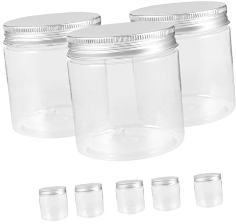 HAPINARY 8stücke Vorratsgläser Deckel Transparente Marmeladengläser Für Küche Kleine Honiggläser Verschließbare Vorratsgläser Für Gewürze Und Zutaten Wiederverwendbare