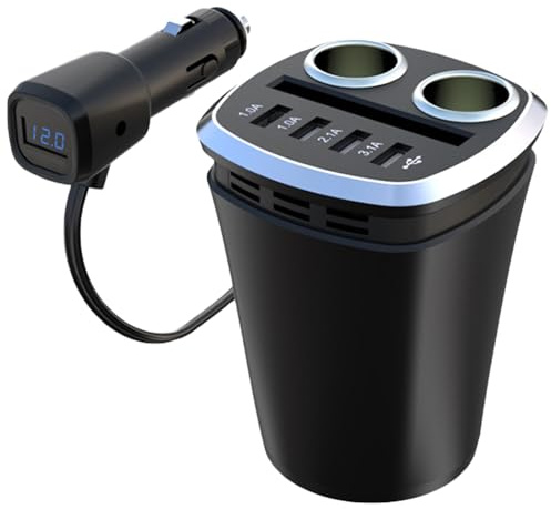 6 in 1 presa di corrente 120 W 4 USB adattatore per caricabatterie da auto 2 prese adattatore di ricarica splitter adattatore per tablet