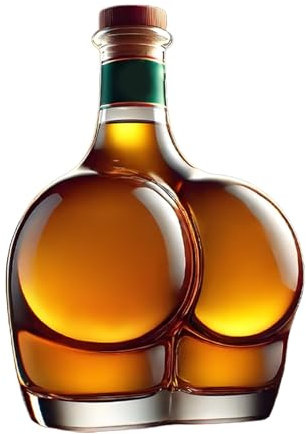 Zegaqae Bouteille de whisky amusante, carafe à whisky, distributeur de liqueur en verre, décanteur de vin, pour jus, rhum, vin rouge, gin, tequila, saké, thé glacé