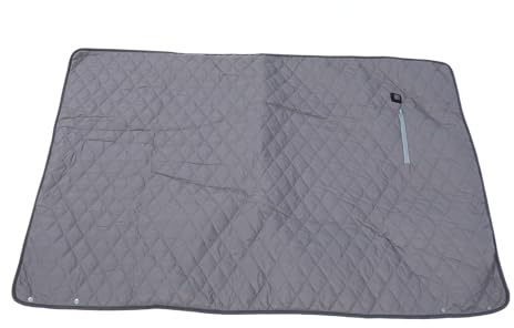USB-Heizdecke, elektrischer Überwurf, Heizdecke, tragbar, 5 V, schnelle Erwärmung, waschbar, weich und warm, für Zuhause, Büro und Reisen, Polyesterfaser, 120 x 80 cm (Grau)