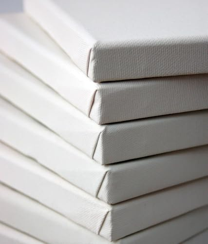 Kunstbruder Bespannte Keilrahmen XXL 3D aus Kiefernholz - weiß grundiertem Baumwollgewebe, ca. 340g/m² Leinwand xxl mittlerer Struktur ca. 4cm tiefe (70x100 cm)